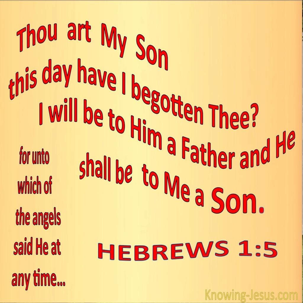 Hebrews 1:5 This Day Have I Begotten Thee (beige)